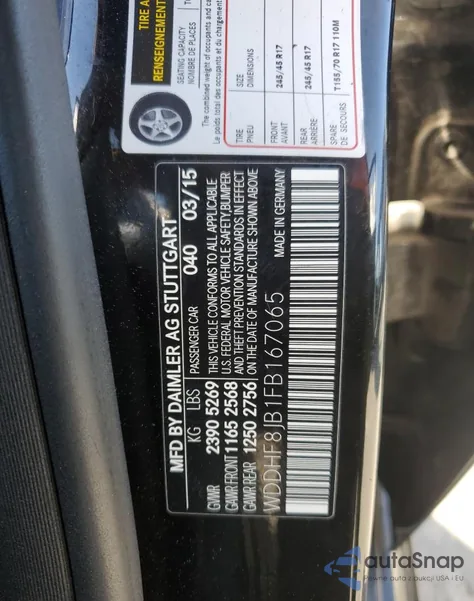 2015 Mercedes-Benz E 350 4Matic from USA, damaged, VIN WDDHF8JB1FB167065